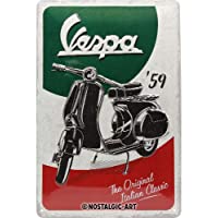 Los mejores  - Nostalgic-Art Cartel de Chapa Retro Vespa – The Italian Classic – Idea de Regalo para los Fans de Las Scooters- metálico…